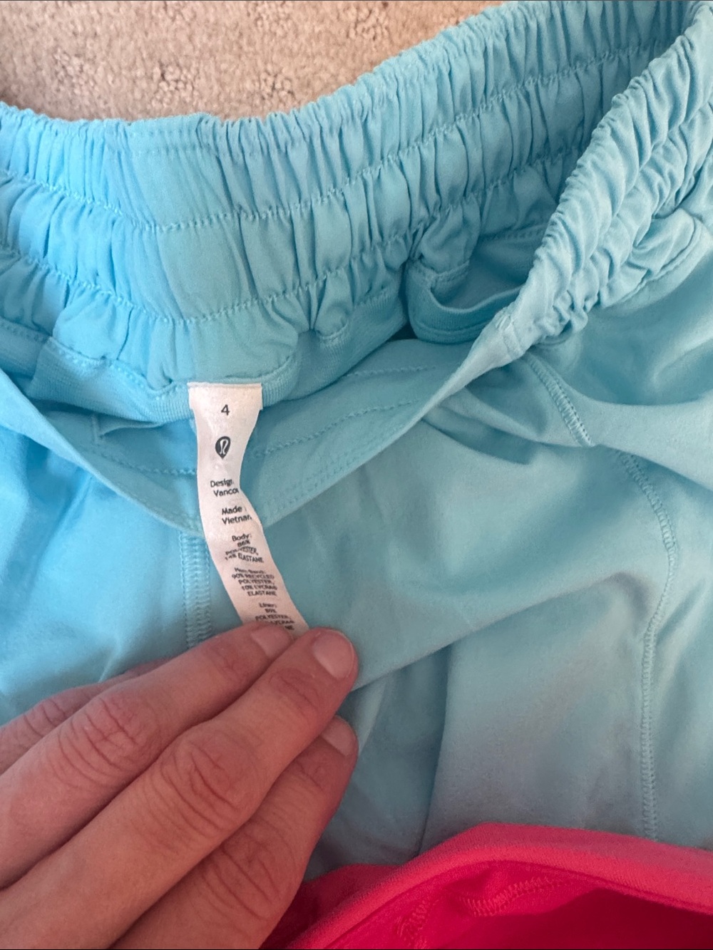 lululemon athletica Athletic Shorts Trio in Aqua, Coral, Magenta - Picture 4 of 5